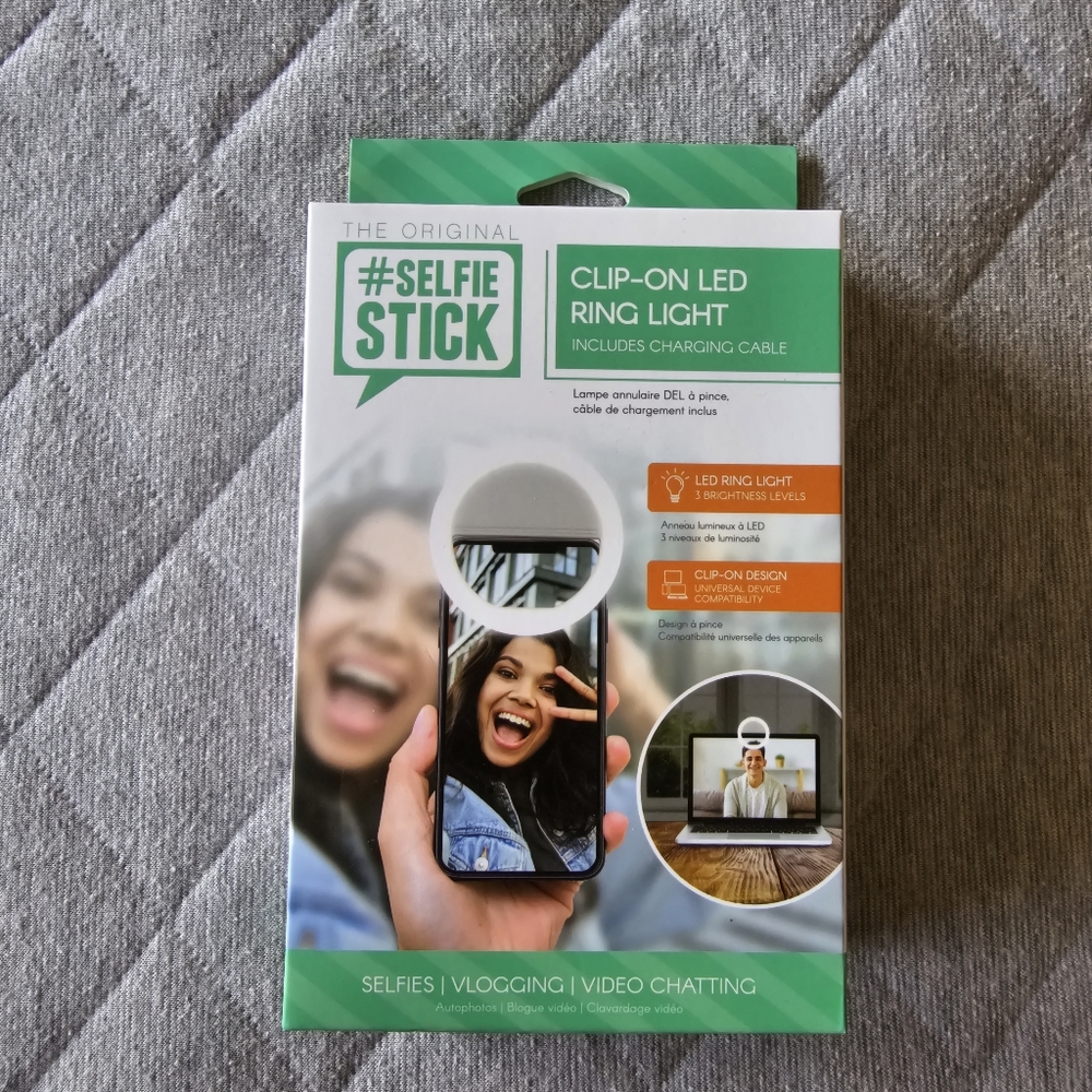 ⭐4/$20 Selfie Stick Clip-on LED Ring Light New
